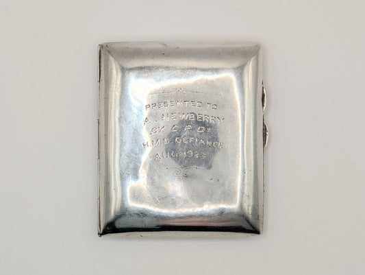 Silver Cigarette Case, 1923, A. Newberry, HMS Defiance