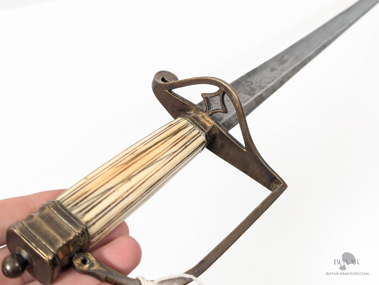 Georgian Ivory Hilted Officer’s Spadroon Very Good Etching Sword