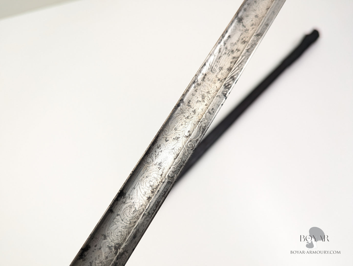 1897 Pattern Officer's Sword, GVR Hilt, Victorian Blade with Initials