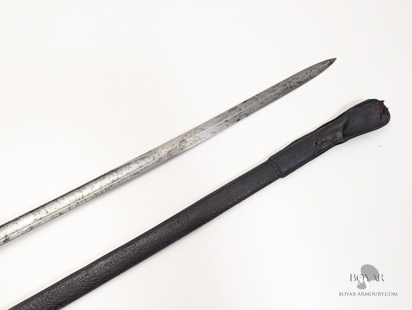 1897 Pattern Officer's Sword, GVR Hilt, Victorian Blade with Initials