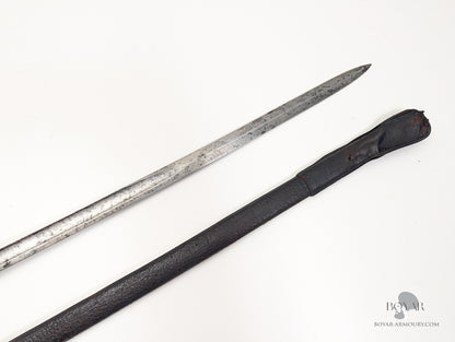 1897 Pattern Officer's Sword, GVR Hilt, Victorian Blade with Initials