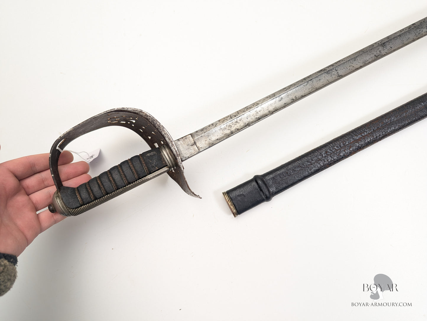 1897 Pattern Officer's Sword, GVR Hilt, Victorian Blade with Initials