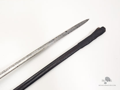1897 Pattern Officer's Sword, GVR Hilt, Victorian Blade with Initials