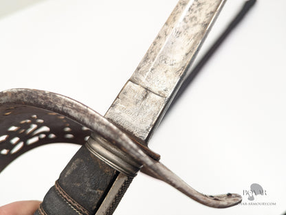 1897 Pattern Officer's Sword, GVR Hilt, Victorian Blade with Initials