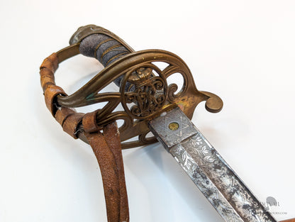 1845 Pattern Victorian Infantry Officer’s Sword With Initials