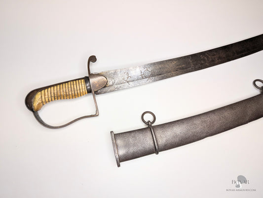 18Th Century Hungarian Hussar Blade Mounted On British Stirrup Hilt Sword