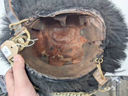 Victorian Bearskin Guards Hat Marked VR 1885