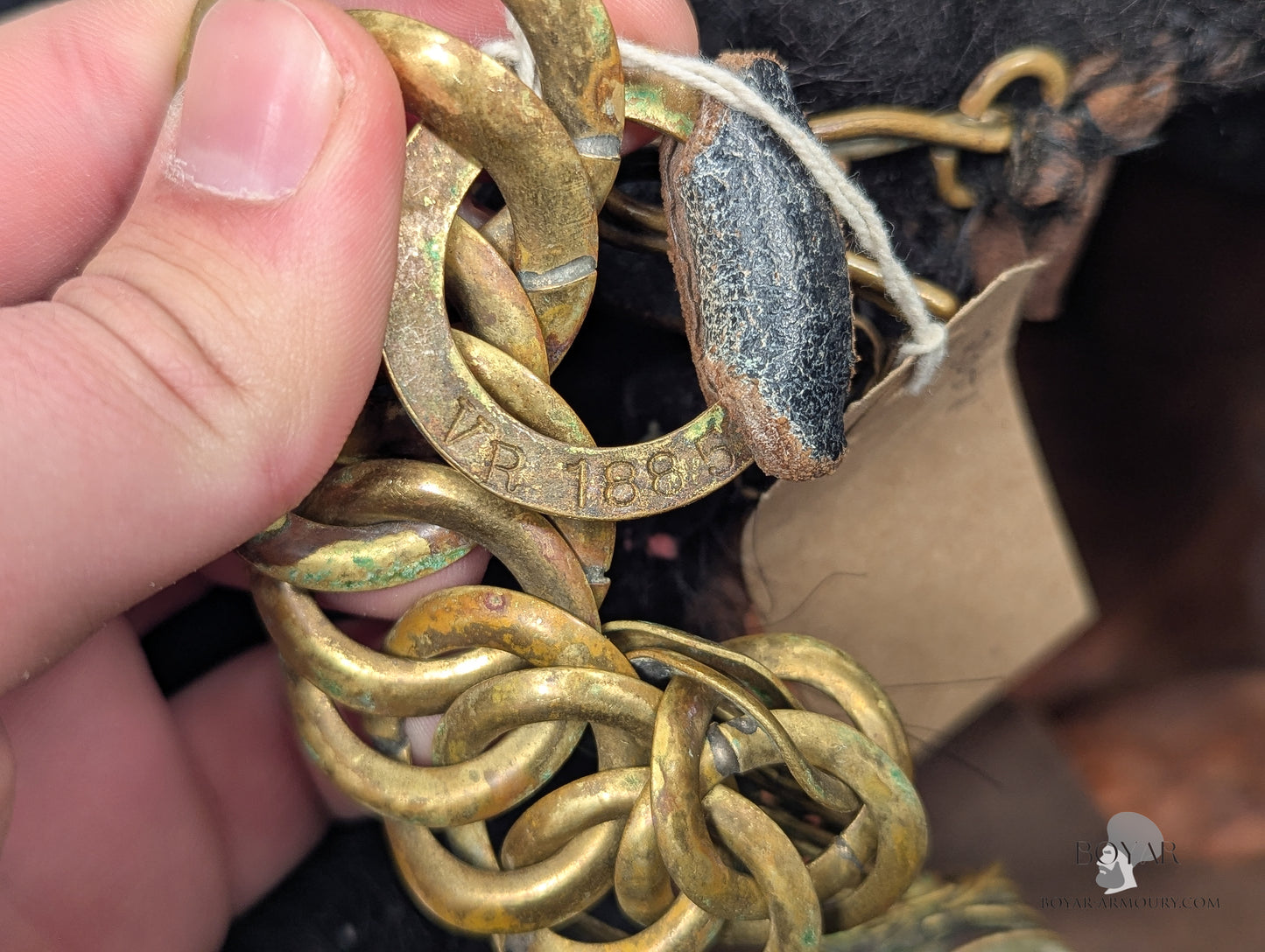 Victorian Bearskin Guards Hat Marked VR 1885