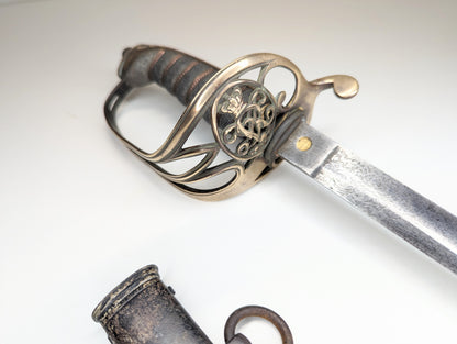 Victorian 1845 Pattern Piquet Weight Infantry Officers Sword by Mole, Birmingham