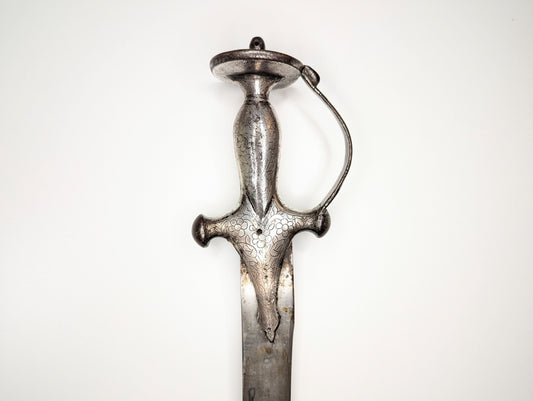 Silver Hilted Wootz Tulwar, North India