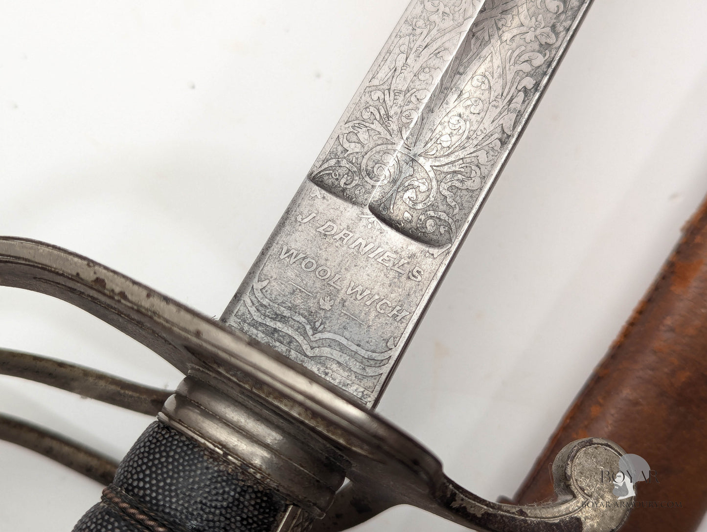 1821 Pattern Officer's Sword, Durham Royal Garrison Artillery (Heavy Battery), Owner's Initials