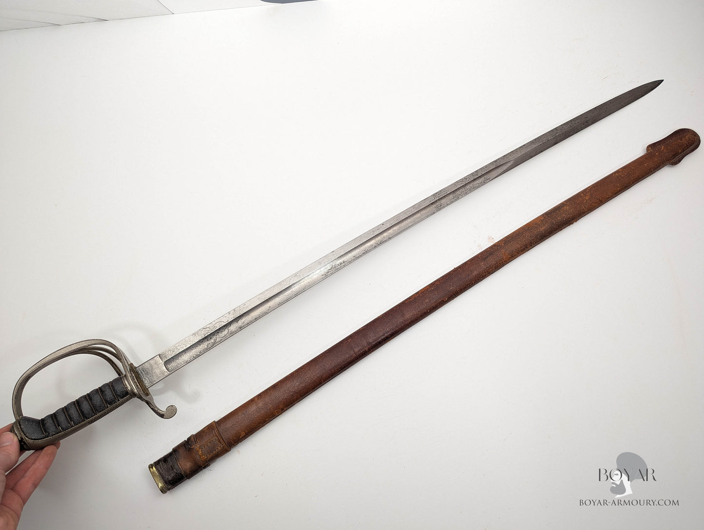 1821 Pattern Officer's Sword, Durham Royal Garrison Artillery (Heavy Battery), Owner's Initials