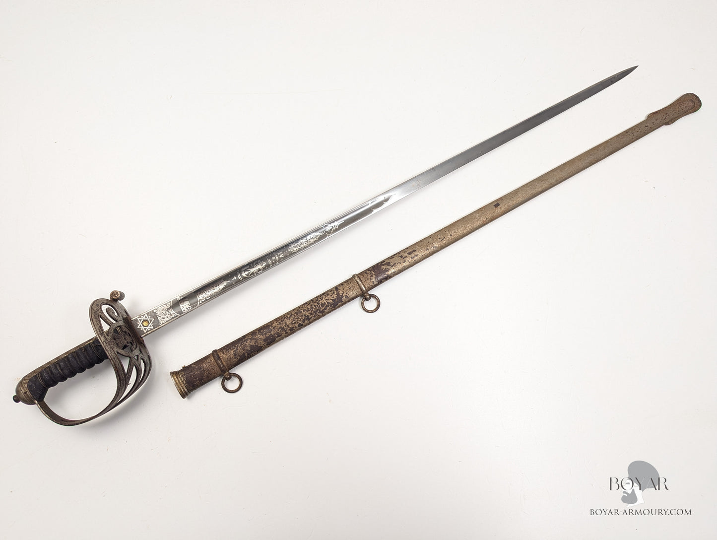 Roxburgh & Selkirk (The Border) Scottish Rifles Officer's Sword, Edward VII