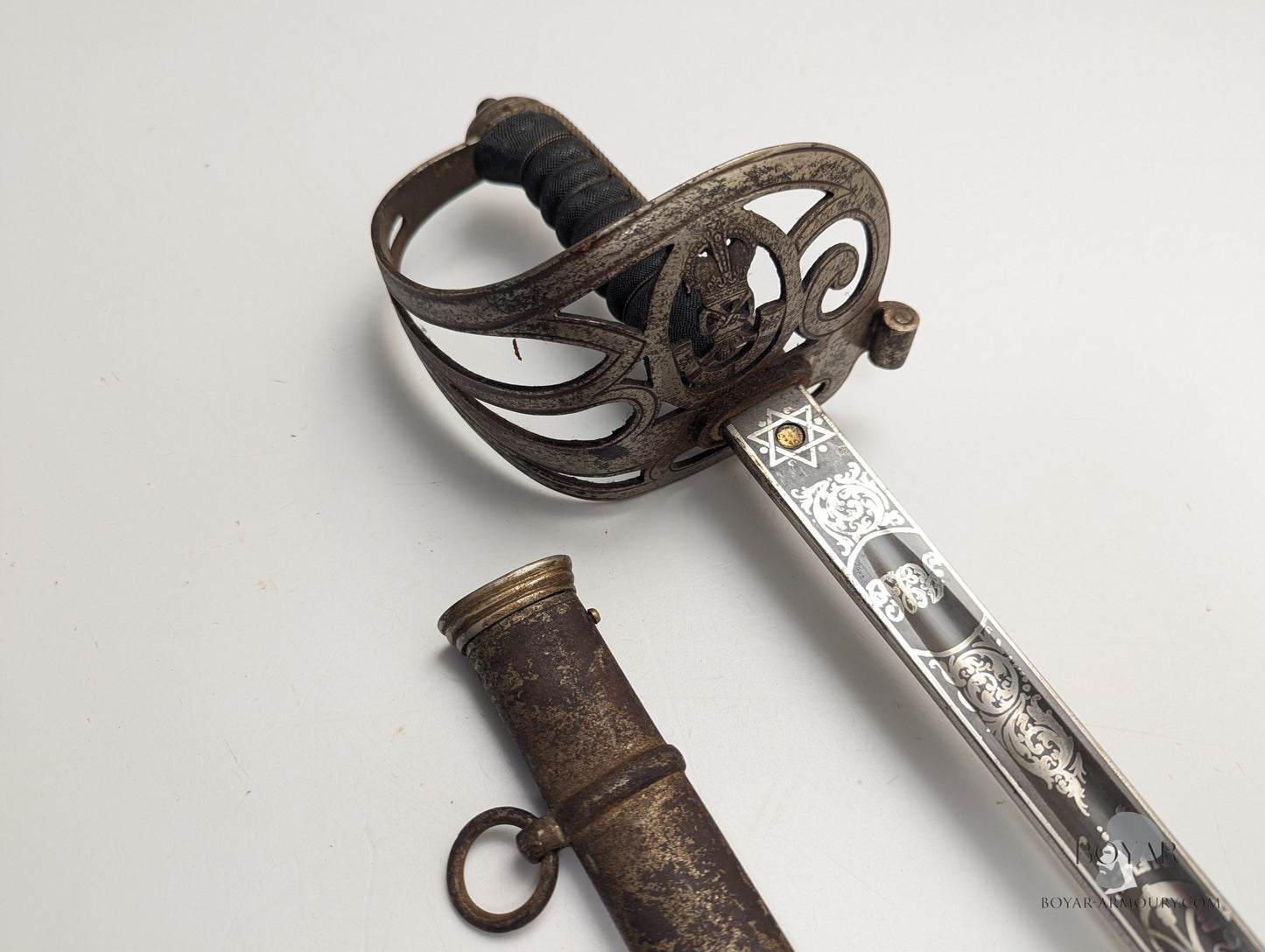 Roxburgh & Selkirk (The Border) Scottish Rifles Officer's Sword, Edward VII