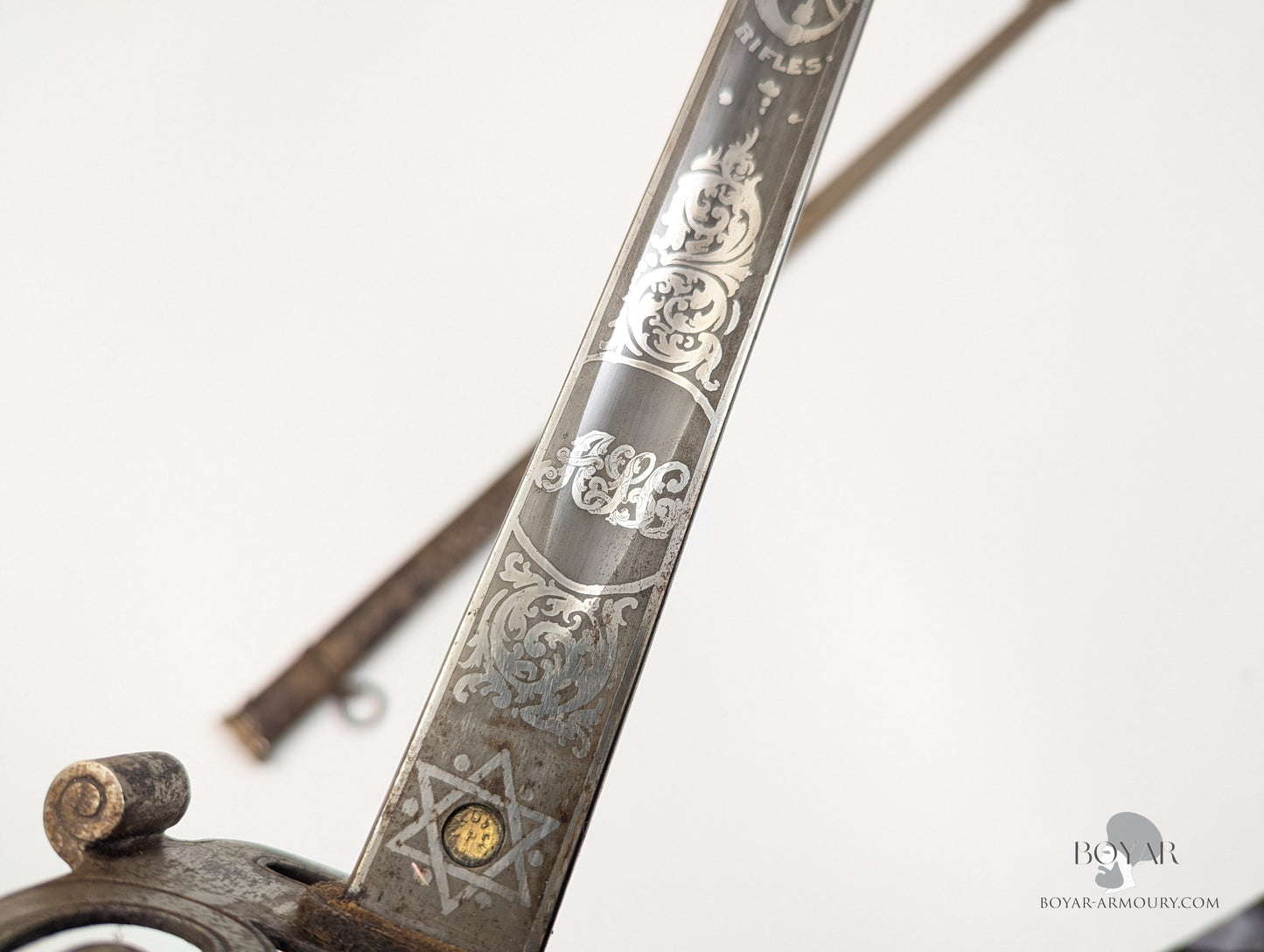 Roxburgh & Selkirk (The Border) Scottish Rifles Officer's Sword, Edward VII