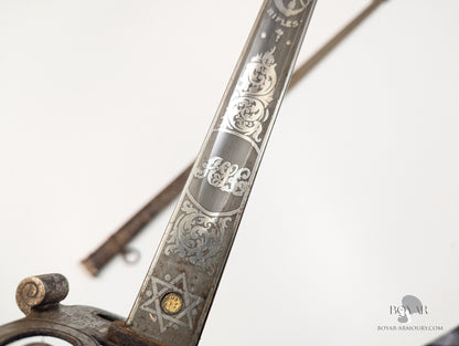 Roxburgh & Selkirk (The Border) Scottish Rifles Officer's Sword, Edward VII