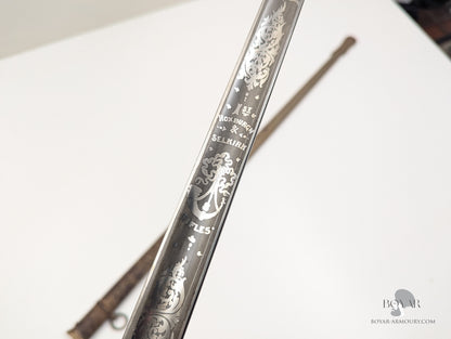 Roxburgh & Selkirk (The Border) Scottish Rifles Officer's Sword, Edward VII