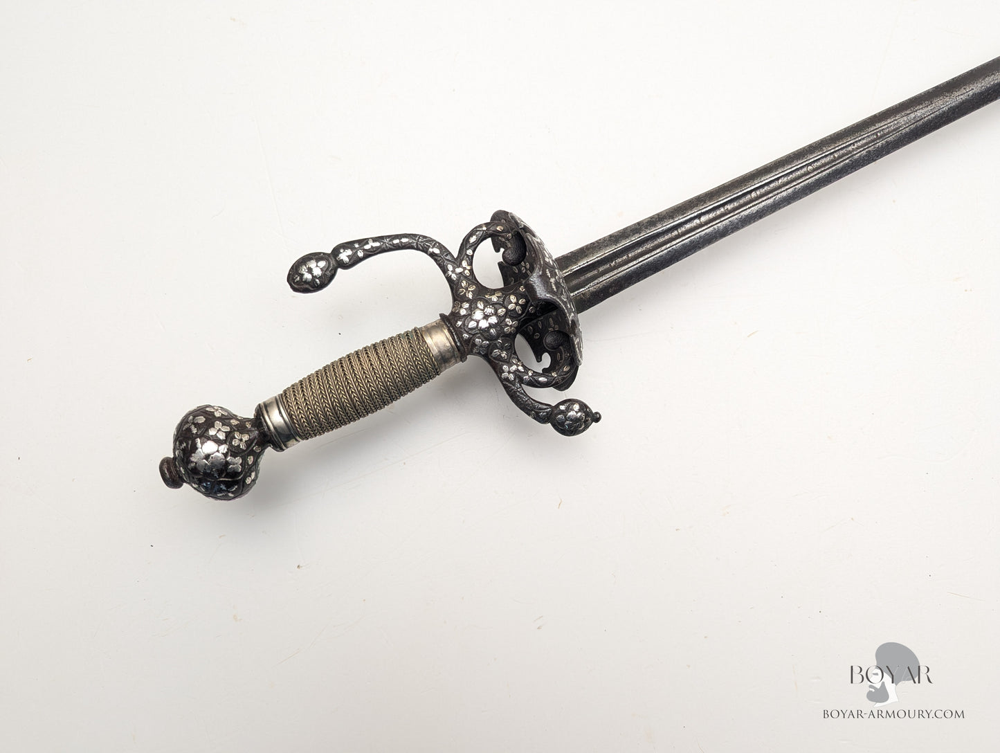 Silver Decorated Transitional Rapier, 18th Century