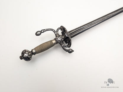 Silver Decorated Transitional Rapier, 18th Century