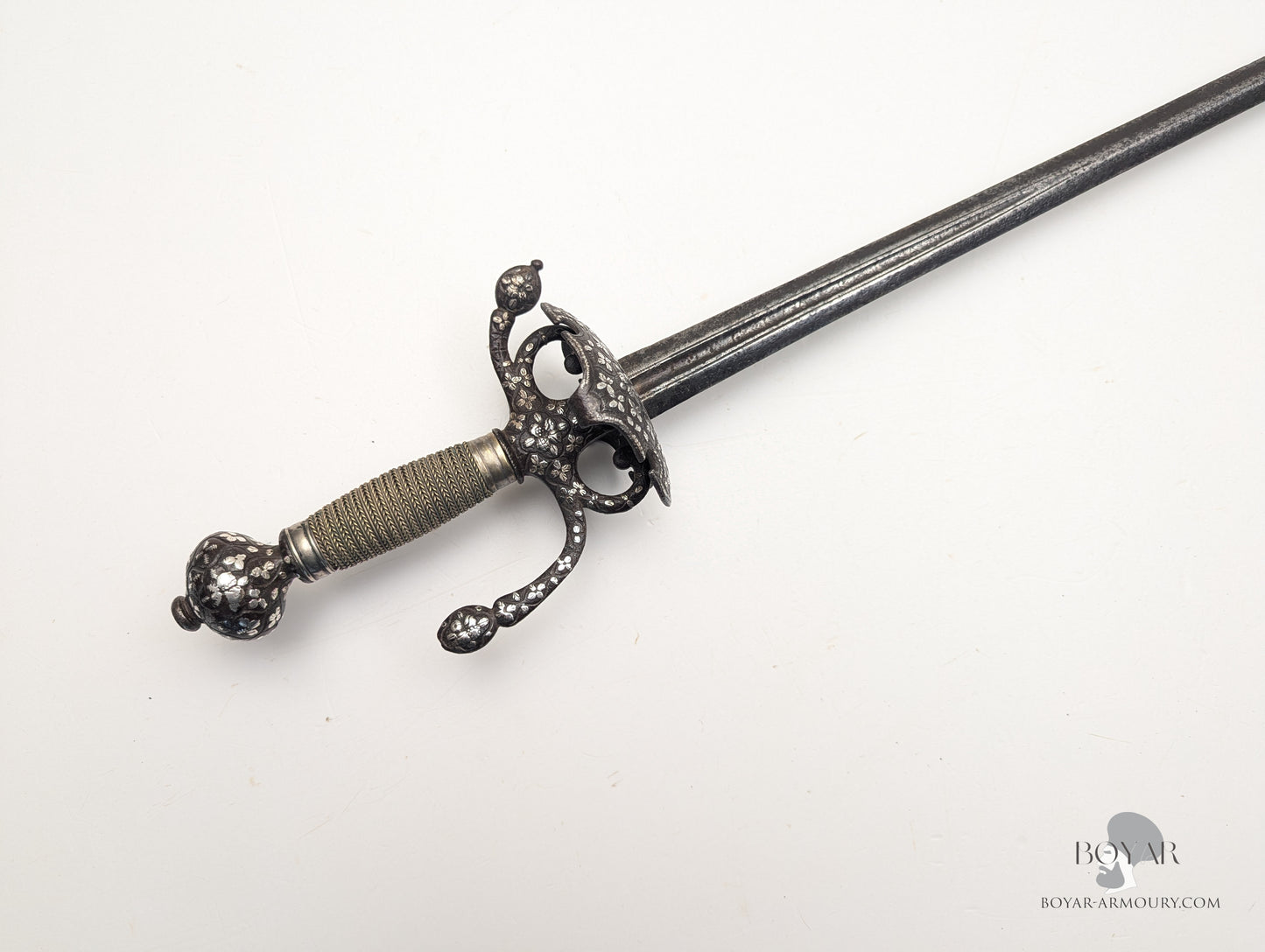 Silver Decorated Transitional Rapier, 18th Century