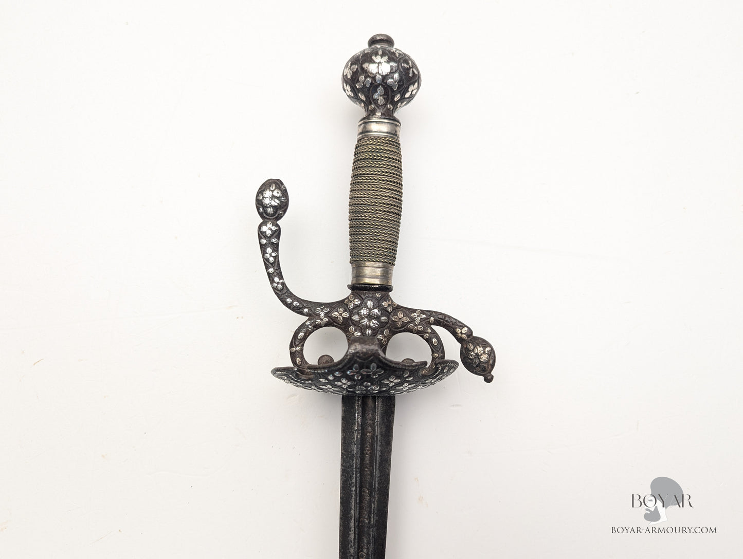 Silver Decorated Transitional Rapier, 18th Century
