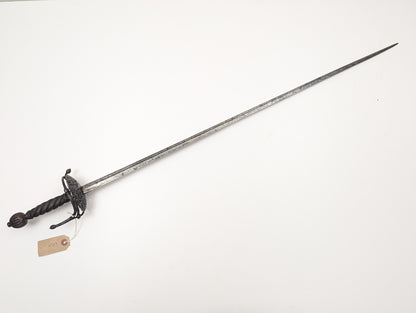 English Dish Hilt Rapier, 17th century