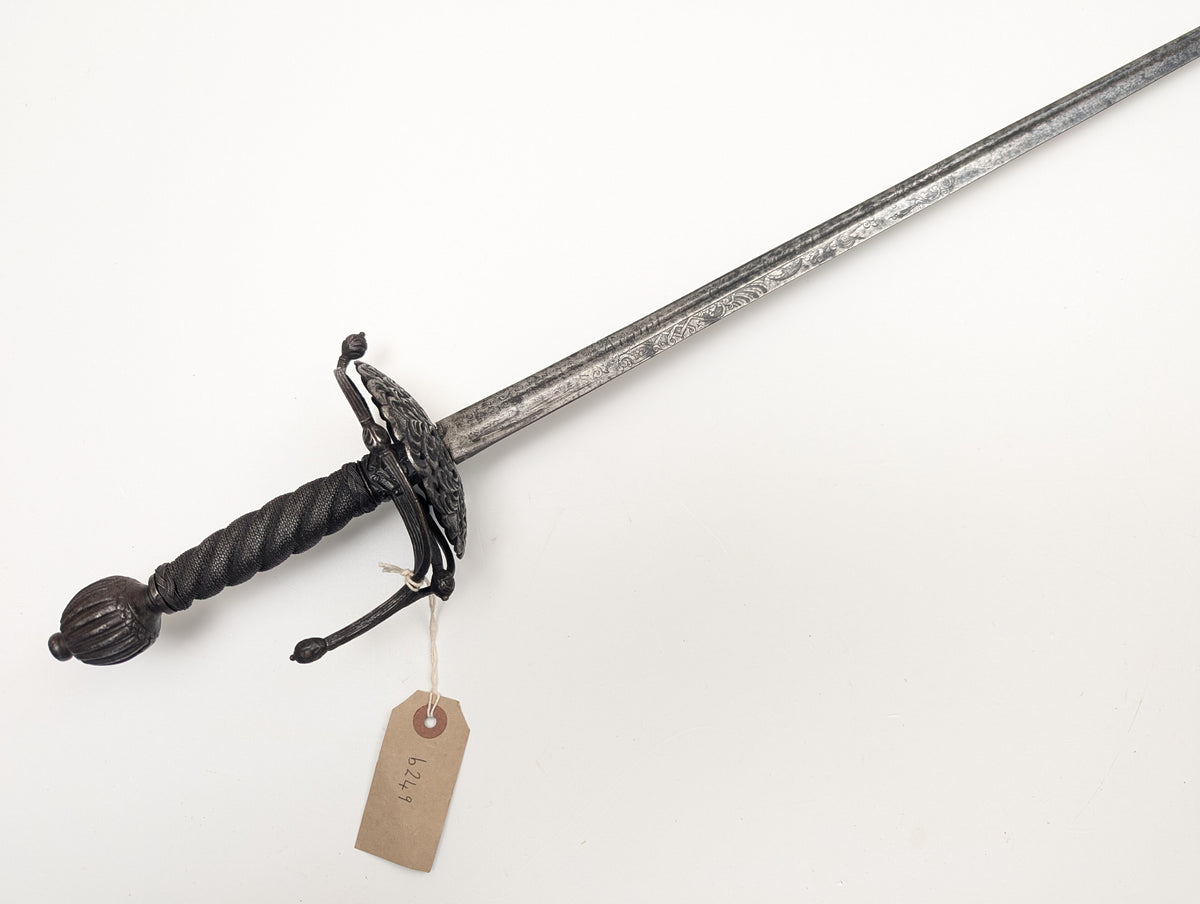 English Dish Hilt Rapier, 17th century