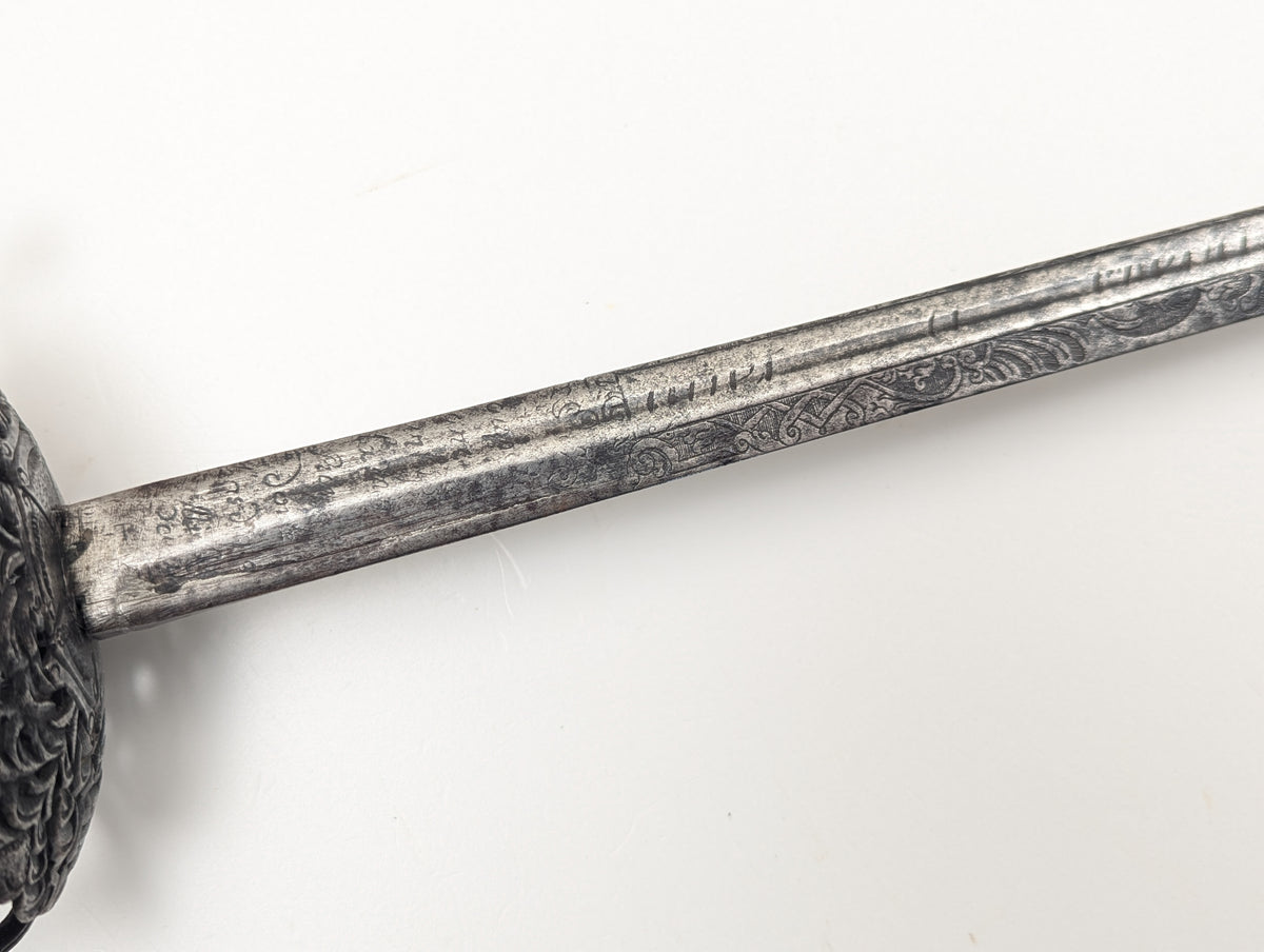 English Dish Hilt Rapier, 17th century