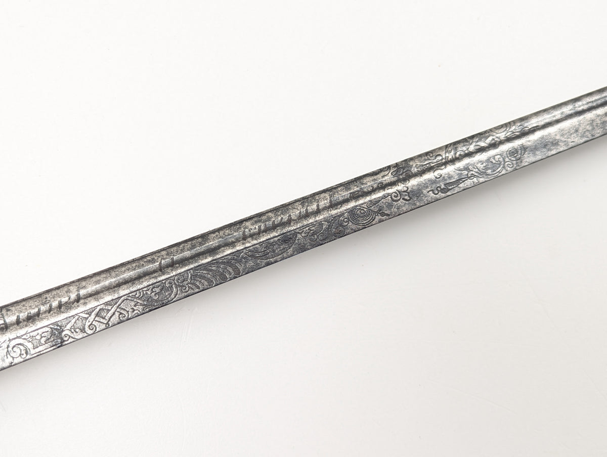 English Dish Hilt Rapier, 17th century