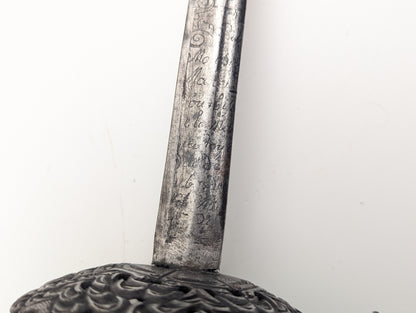 English Dish Hilt Rapier, 17th century