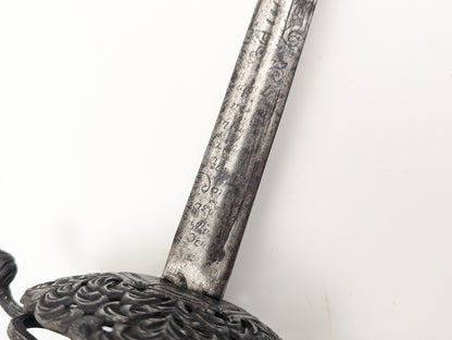 English Dish Hilt Rapier, 17th century