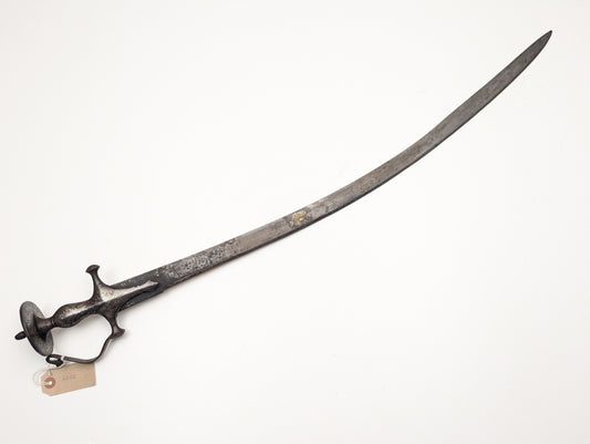 Silver Hilted Indian Tulwar, Wootz Blade