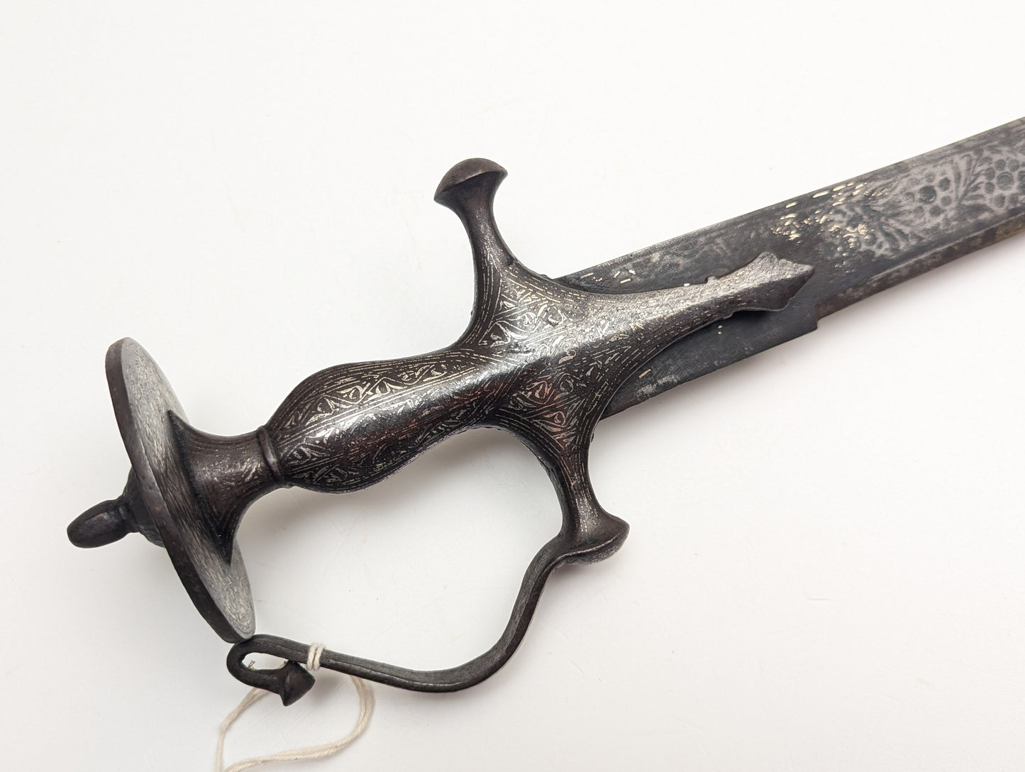 Silver Hilted Indian Tulwar, Wootz Blade