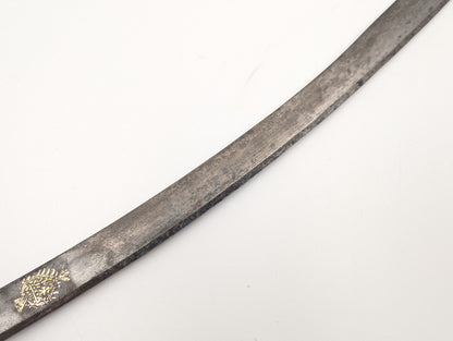 Silver Hilted Indian Tulwar, Wootz Blade