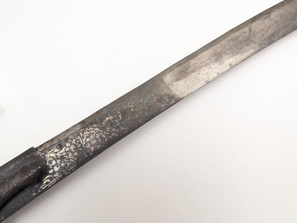 Silver Hilted Indian Tulwar, Wootz Blade