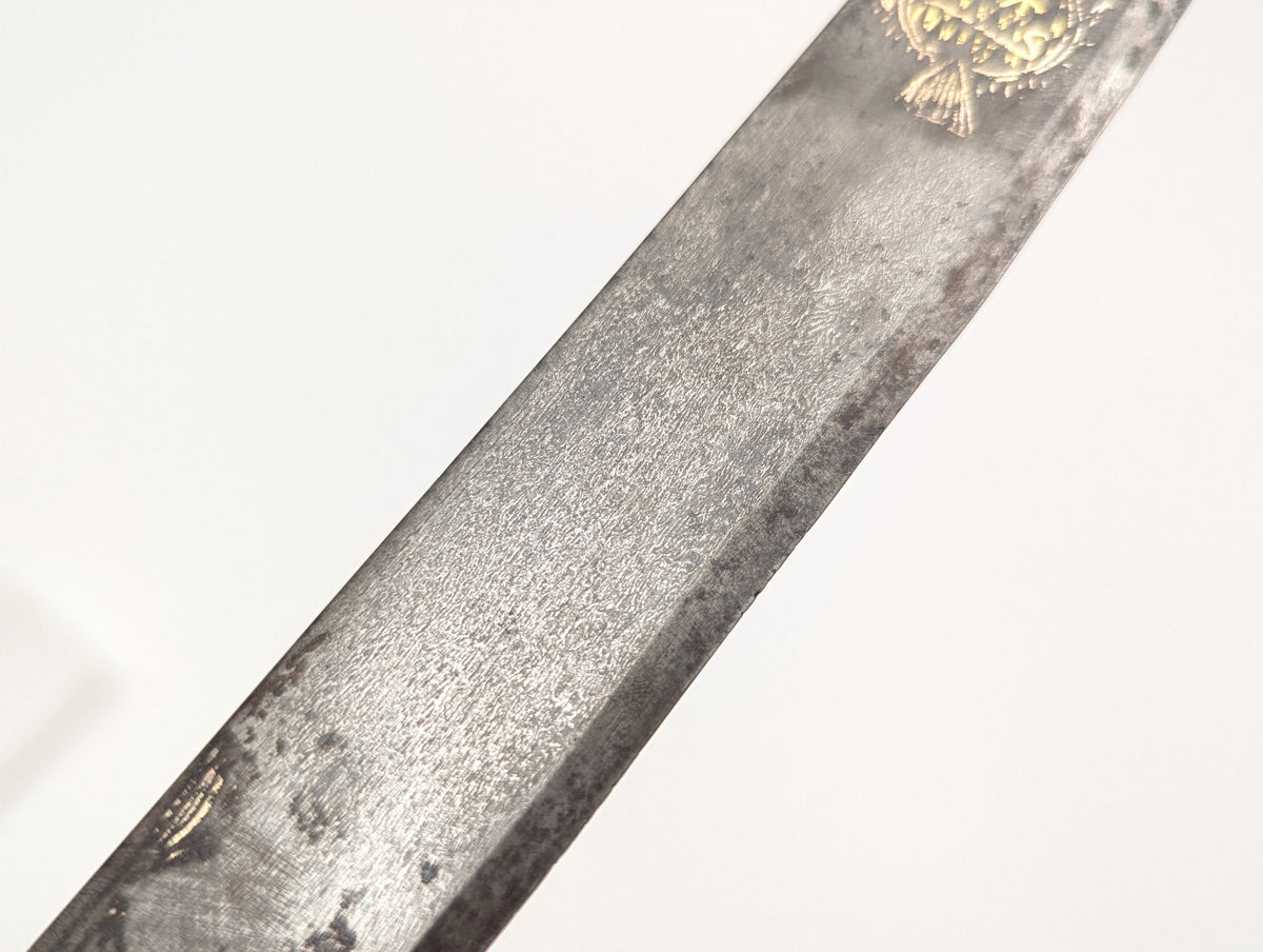 Silver Hilted Indian Tulwar, Wootz Blade