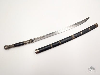 Burmese Dha Sword Silver Fitted Sword