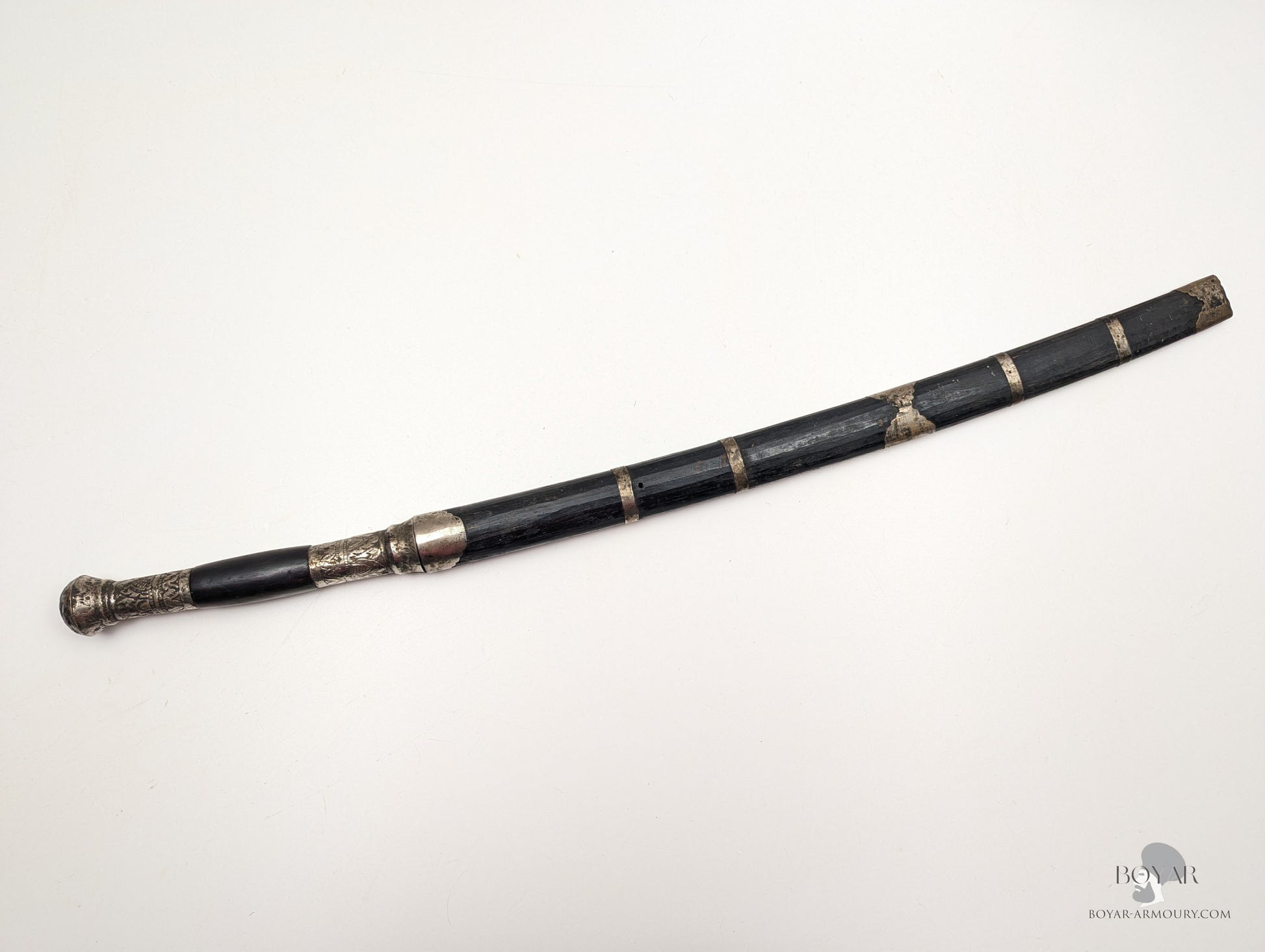 Burmese Dha Sword Silver Fitted Sword
