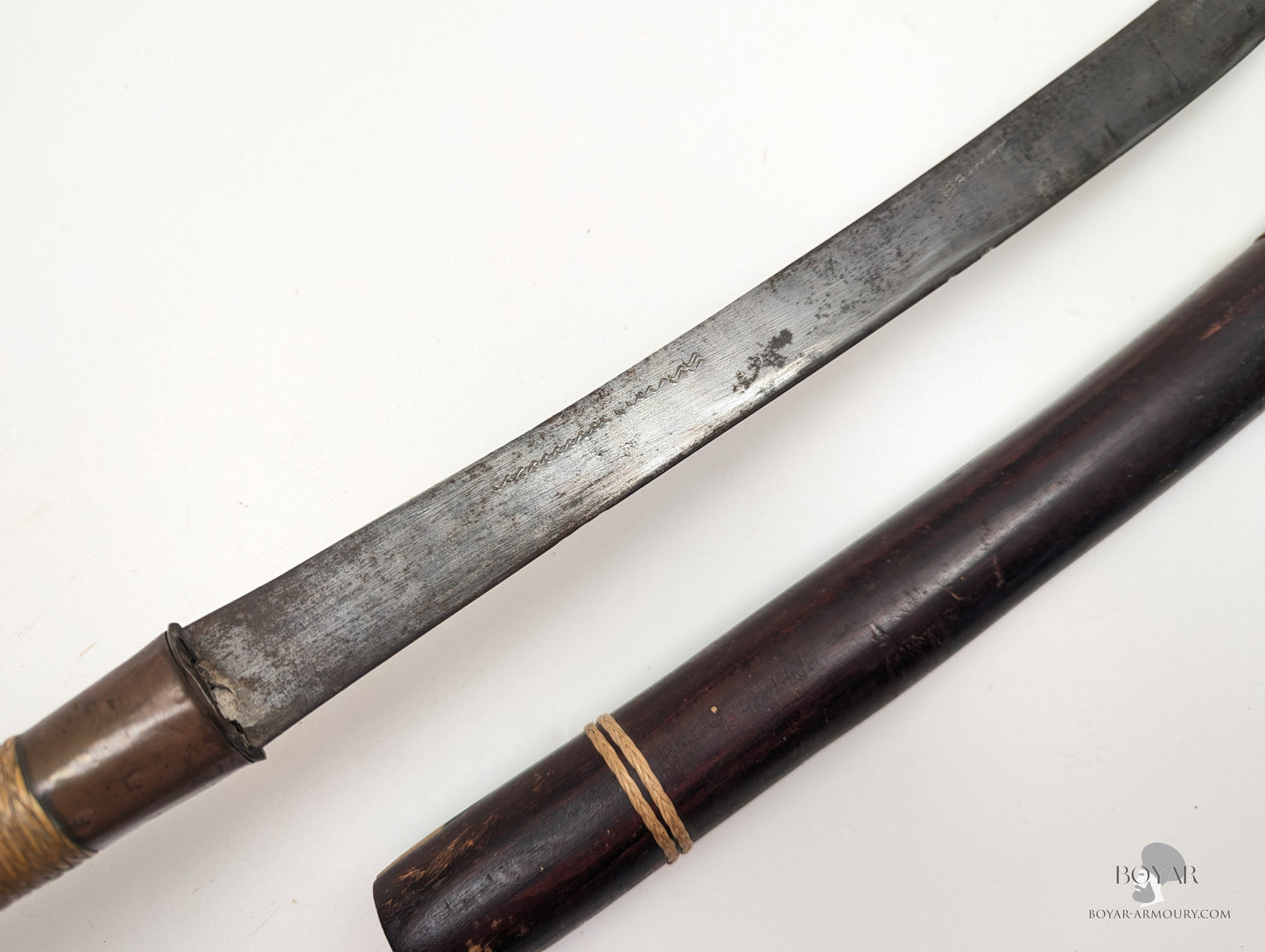 Burmese Dha Sword Wood Fitted Sword