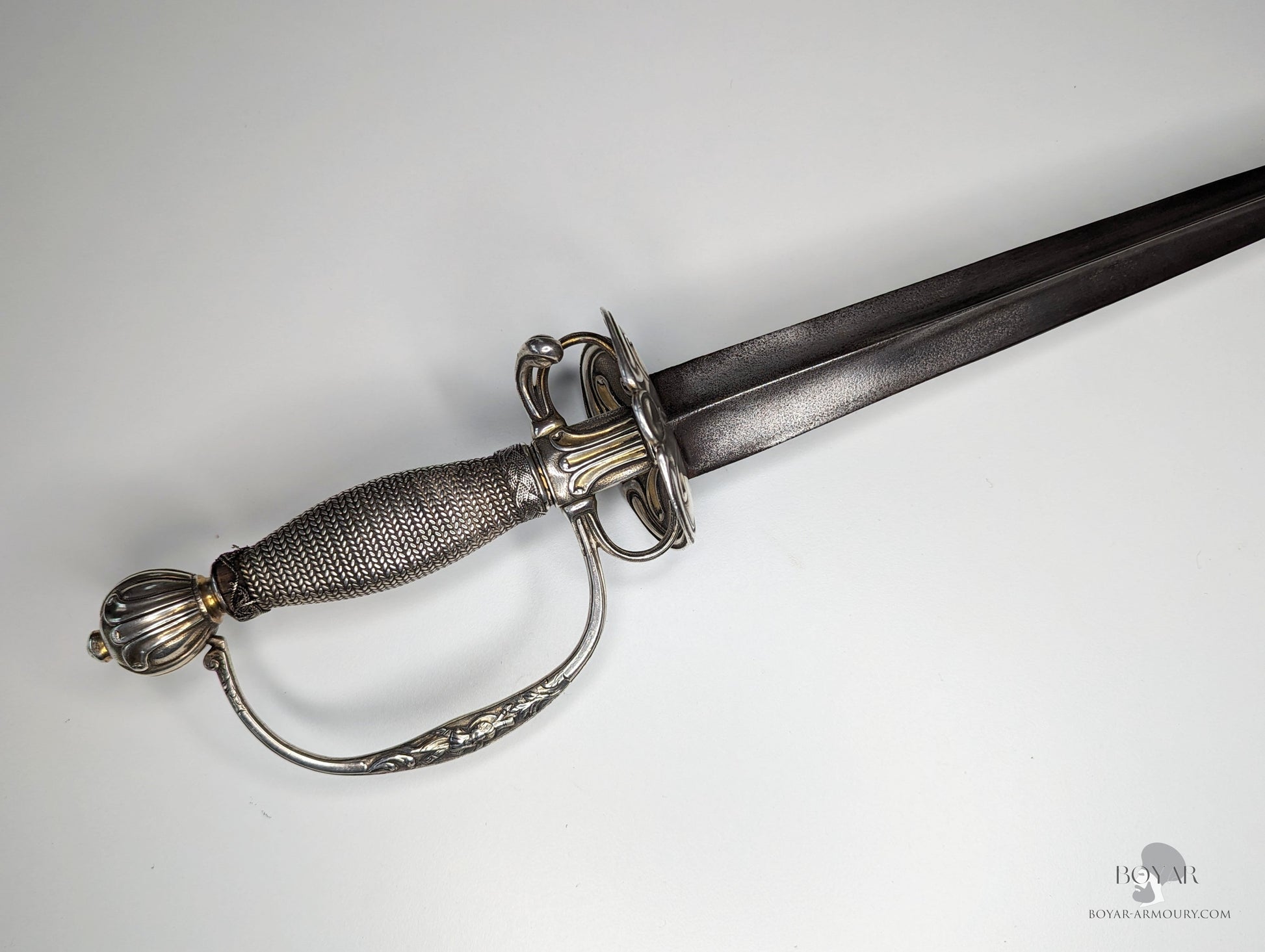 English Silver Hilted Smallsword Dated 1763