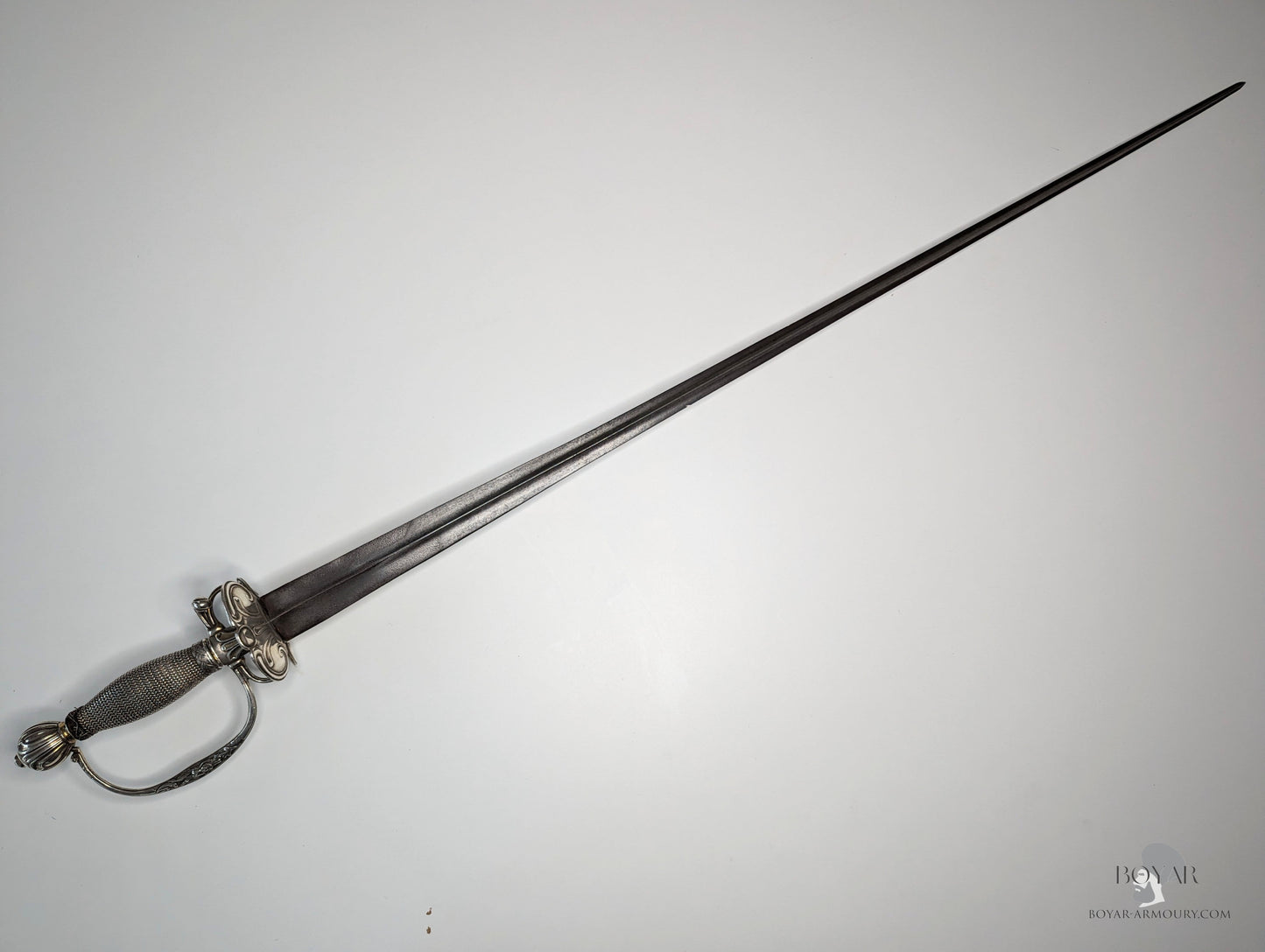 English Silver Hilted Smallsword Dated 1763