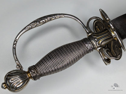 English Silver Hilted Smallsword Dated 1763