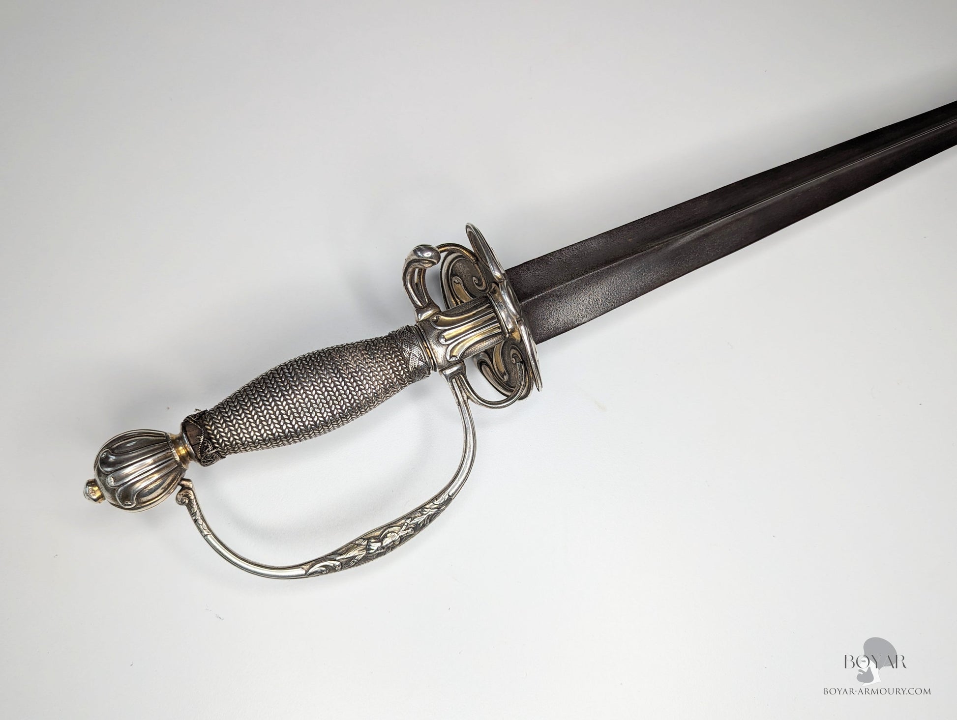 English Silver Hilted Smallsword Dated 1763