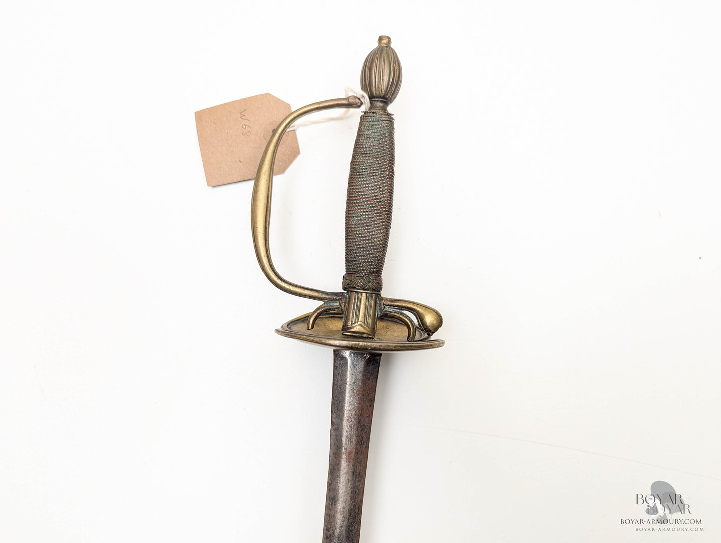 French Brass-Hilted Smallsword Sword