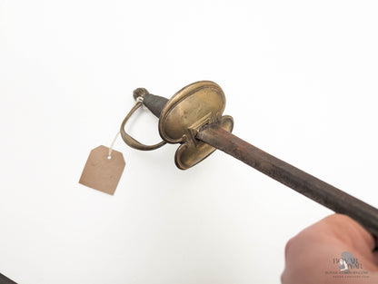 French Brass-Hilted Smallsword Sword