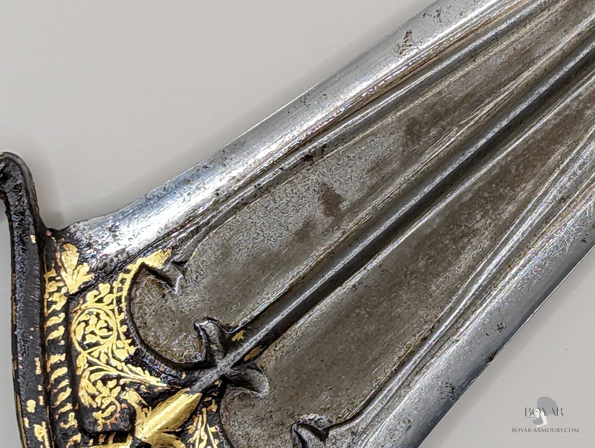 Indian Katar Wootz And Gold Dagger