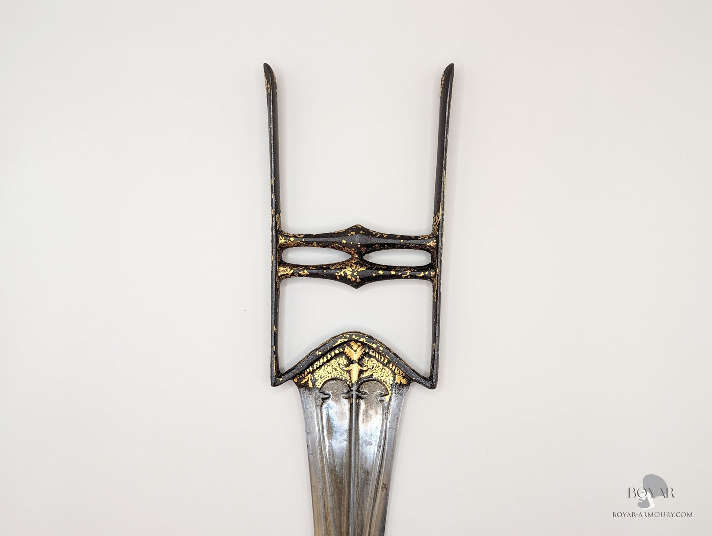 Indian Katar Wootz And Gold Dagger