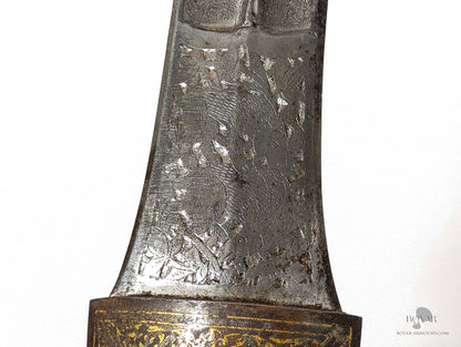 Large Persian Khanjar Fine Wootz Blade Dagger