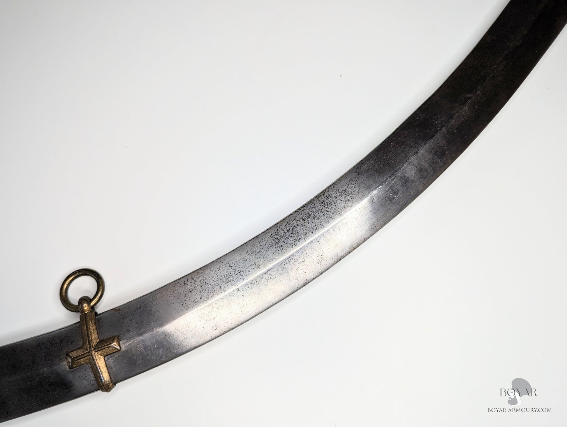 Mameluke Sabre Shamshir Blade Mounted On An Ivory Gripped Hilt Clan Brodie Family Crest Sword