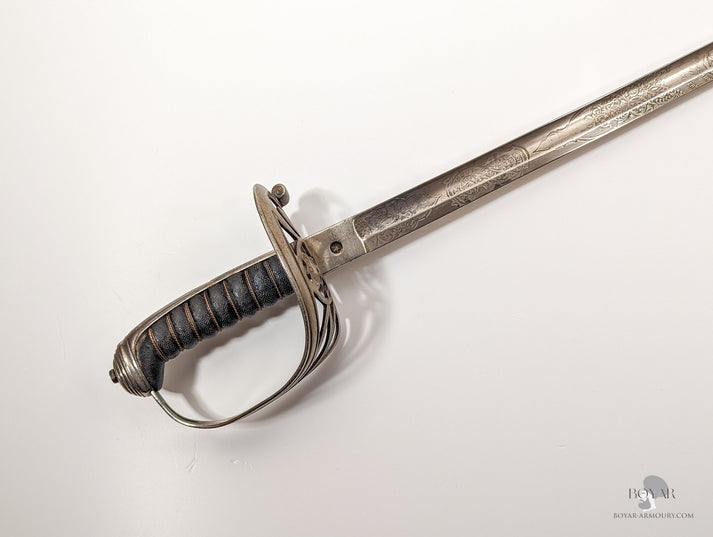 Victorian Rfle Named Victorian Rifles Officer's Sword, Lancashire Rifle Volunteers ...